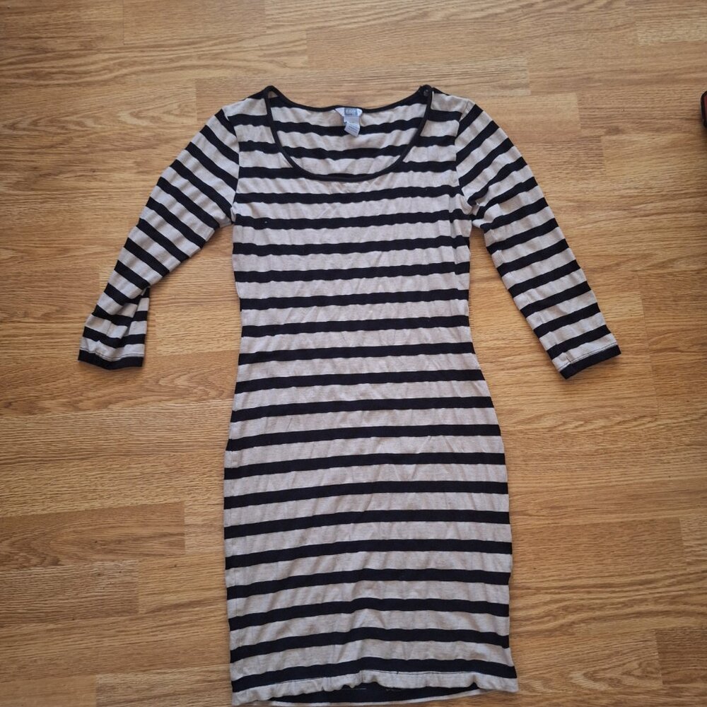 Vintage stripped bodycon dress